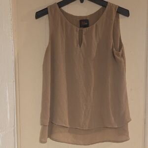 Elegant Tan Sleeveless Top